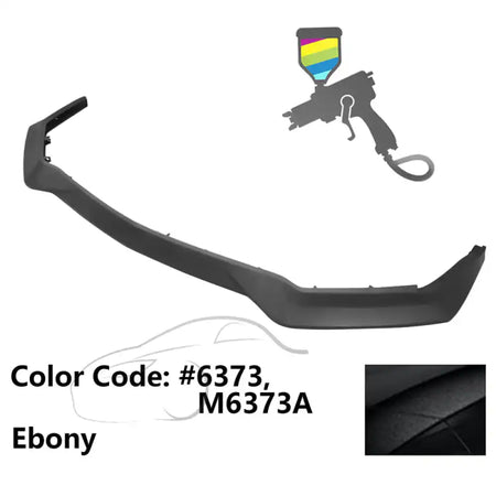 2018-2023 Ford Mustang GT R Spec Style Front Bumper Lip Splitter PP Painted #6373 Ebony
