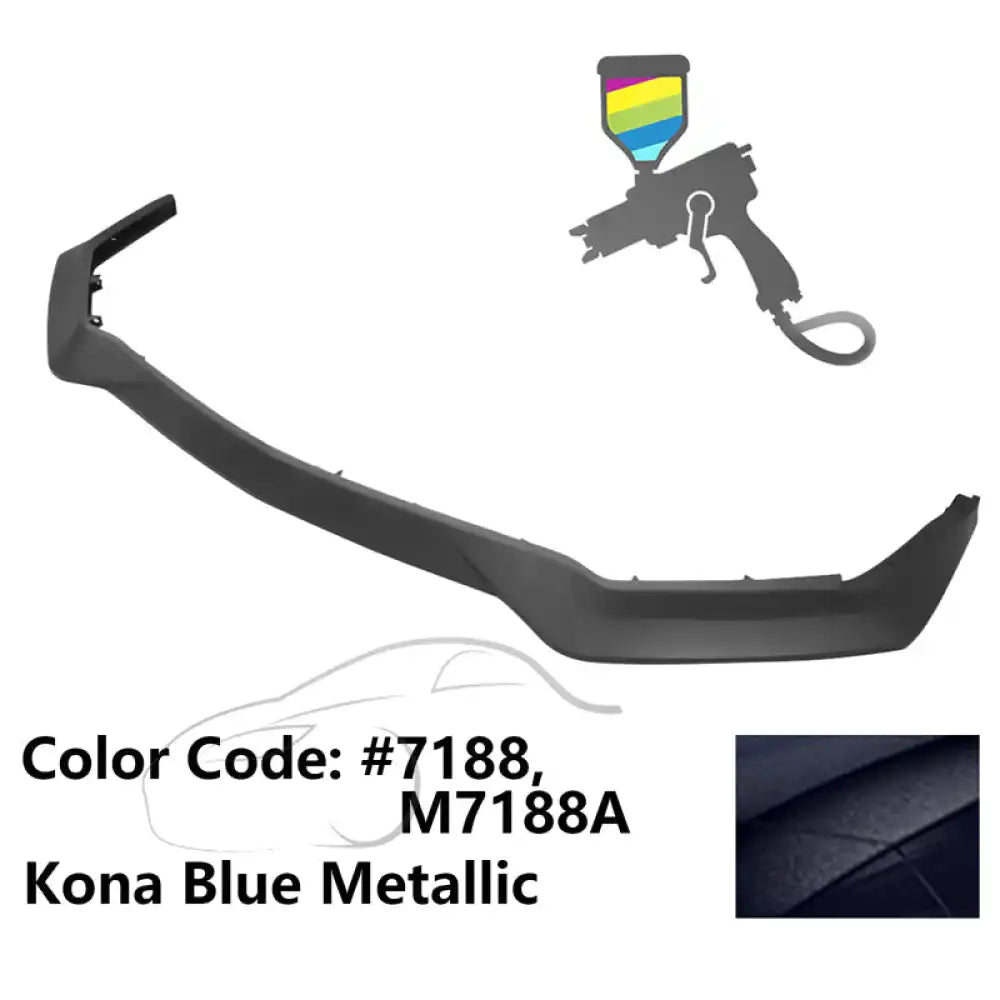 2018-2023 Ford Mustang GT R Spec Style Front Bumper Lip Splitter PP Painted #7188 Kona Blue Metallic