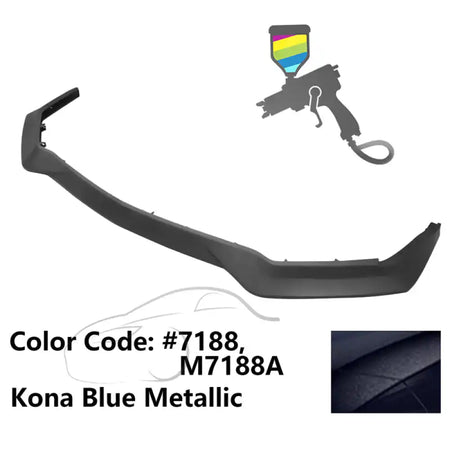 2018-2023 Ford Mustang GT R Spec Style Front Bumper Lip Splitter PP Painted #7188 Kona Blue Metallic