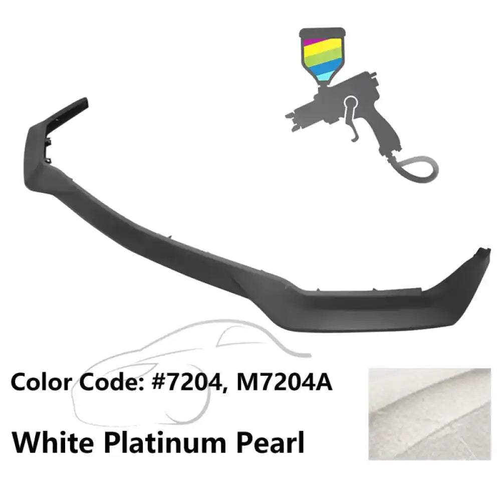 2018-2023 Ford Mustang GT R Spec Style Front Bumper Lip Splitter PP Painted #7204 White Platinum Pearl