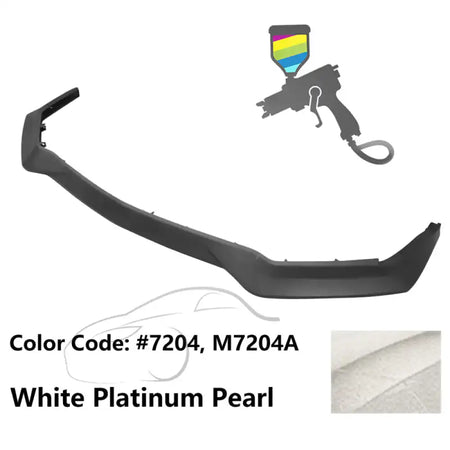 2018-2023 Ford Mustang GT R Spec Style Front Bumper Lip Splitter PP Painted #7204 White Platinum Pearl