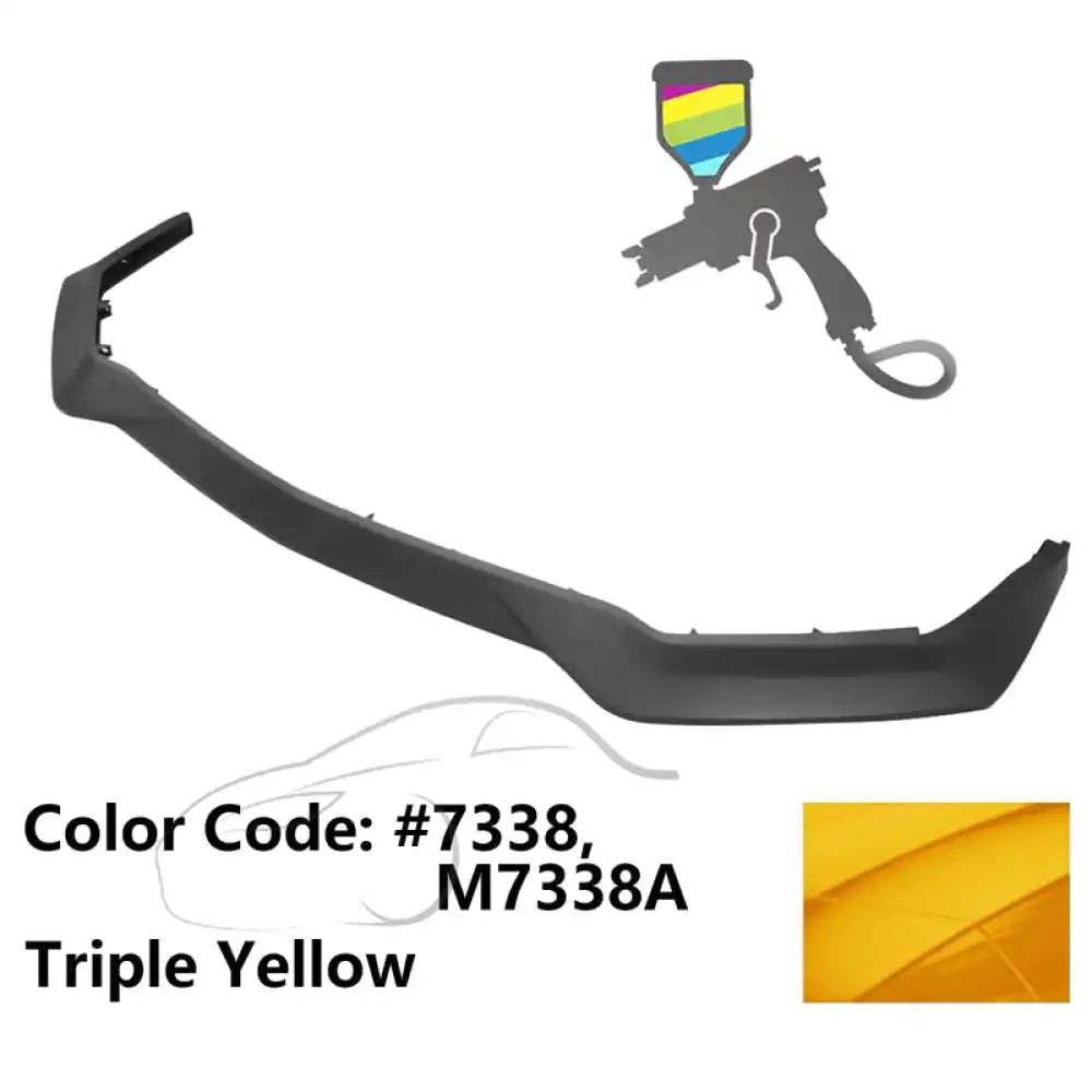 2018-2023 Ford Mustang GT R Spec Style Front Bumper Lip Splitter PP Painted #7338 Triple Yellow