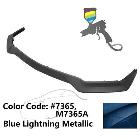 2018-2023 Ford Mustang GT R Spec Style Front Bumper Lip Splitter PP Painted #7365 Blue Lightning Metallic