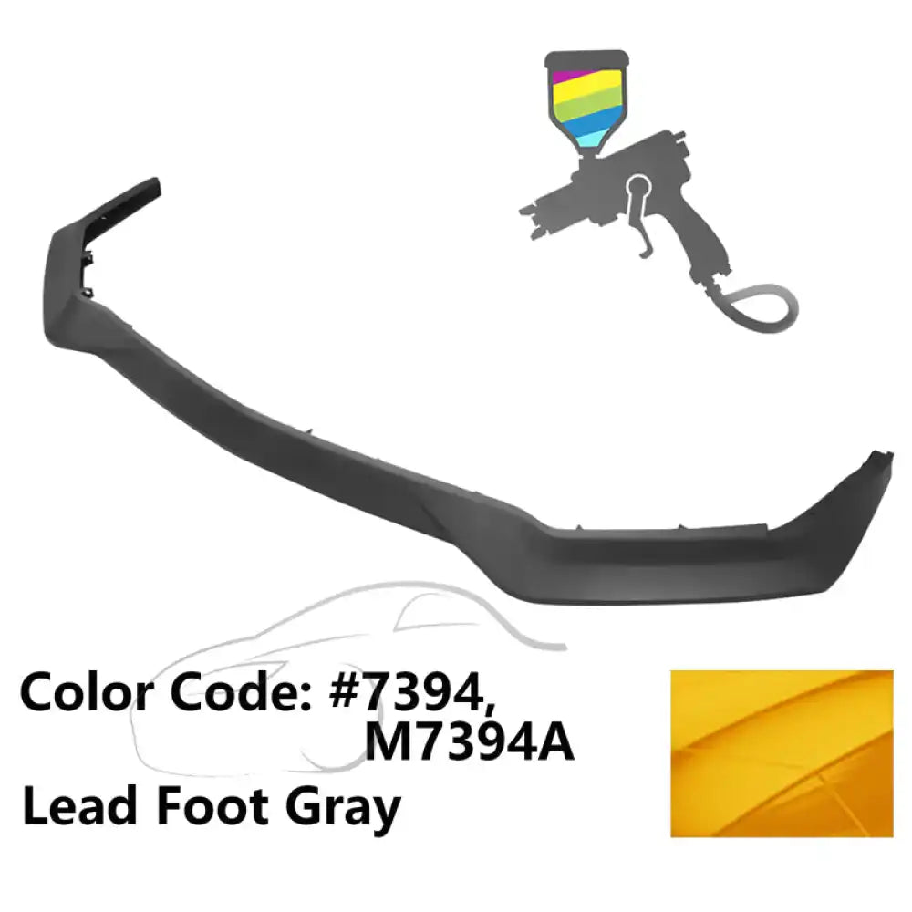2018-2023 Ford Mustang GT R Spec Style Front Bumper Lip Splitter PP Painted #7394 Lead Foot Gray