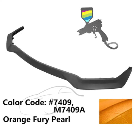 2018-2023 Ford Mustang GT R Spec Style Front Bumper Lip Splitter PP Painted #7409 Orange Fury Pearl