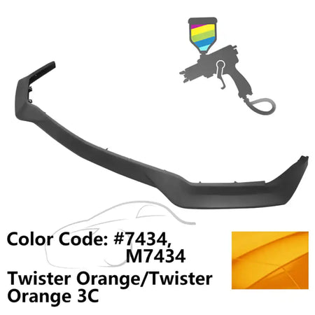 2018-2023 Ford Mustang GT R Spec Style Front Bumper Lip Splitter PP Painted #7434 Twister Orange