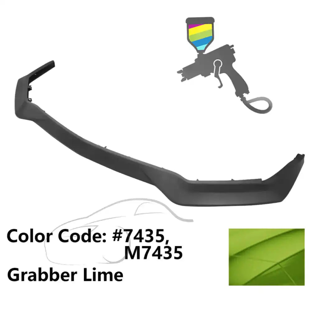 2018-2023 Ford Mustang GT R Spec Style Front Bumper Lip Splitter PP Painted #7435 Grabber Lime