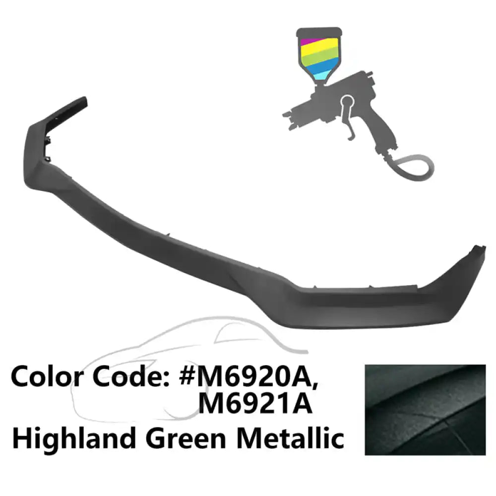 2018-2023 Ford Mustang GT R Spec Style Front Bumper Lip Splitter PP Painted #M6920A Highland Green Metallic