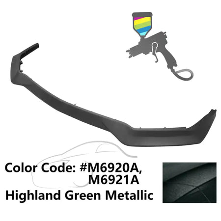 2018-2023 Ford Mustang GT R Spec Style Front Bumper Lip Splitter PP Painted #M6920A Highland Green Metallic
