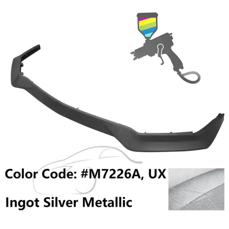 2018-2023 Ford Mustang GT R Spec Style Front Bumper Lip Splitter PP Painted #M7226A Ingot Silver Metallic