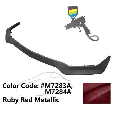 2018-2023 Ford Mustang GT R Spec Style Front Bumper Lip Splitter PP Painted #M7283A Ruby Red Metallic