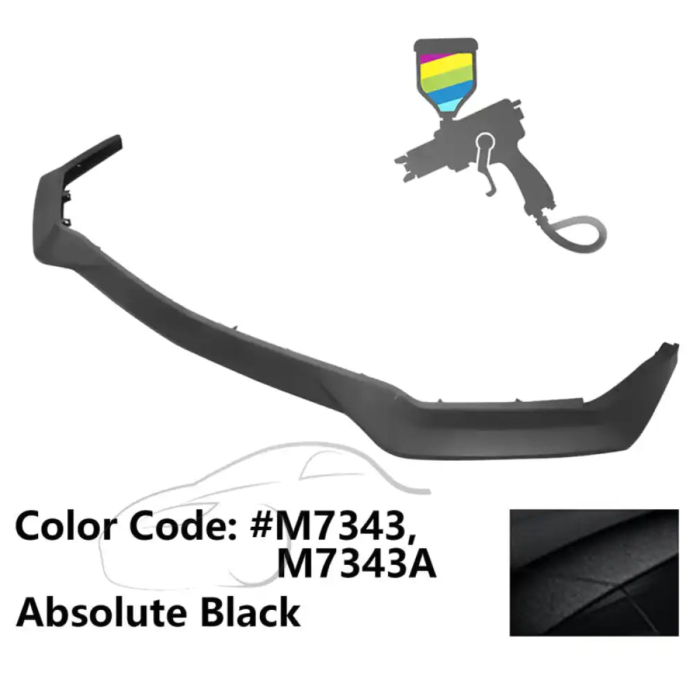 2018-2023 Ford Mustang GT R Spec Style Front Bumper Lip Splitter PP Painted #M7343 Absolute Black