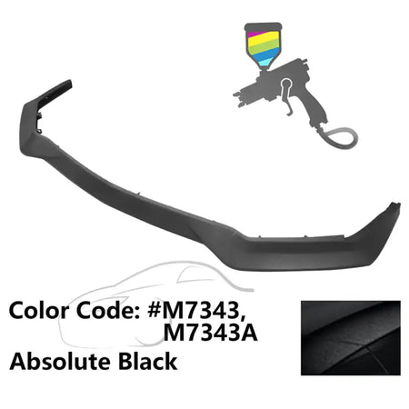 2018-2023 Ford Mustang GT R Spec Style Front Bumper Lip Splitter PP Painted #M7343 Absolute Black