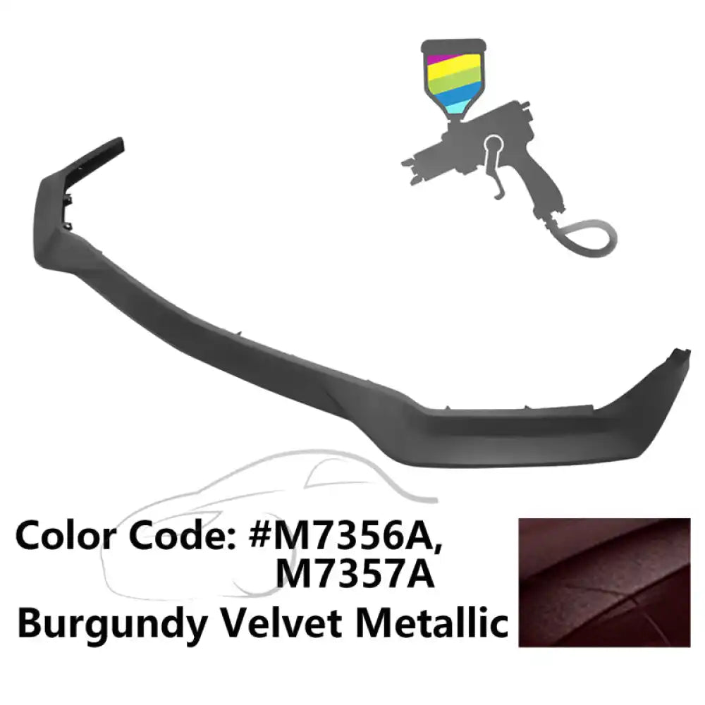 2018-2023 Ford Mustang GT R Spec Style Front Bumper Lip Splitter PP Painted #M7356A Burgundy Velvet Metallic