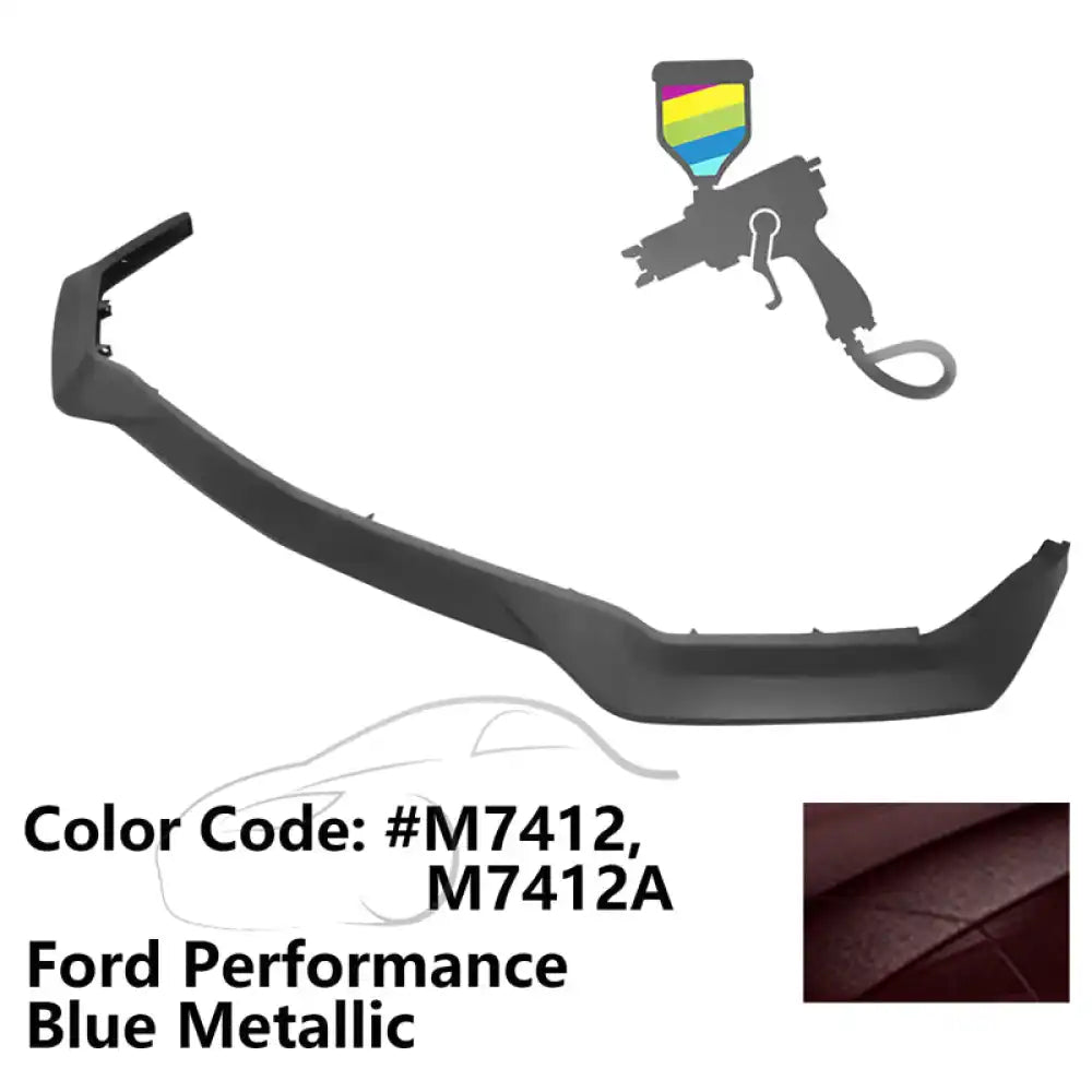 2018-2023 Ford Mustang GT R Spec Style Front Bumper Lip Splitter PP Painted #M7412 Ford Performance Blue Metallic