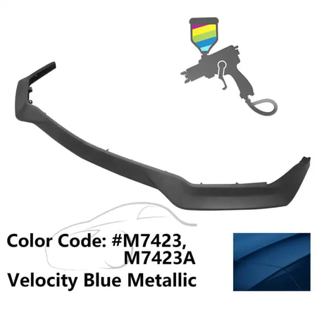 2018-2023 Ford Mustang GT R Spec Style Front Bumper Lip Splitter PP Painted #M7423 Velocity Blue Metallic