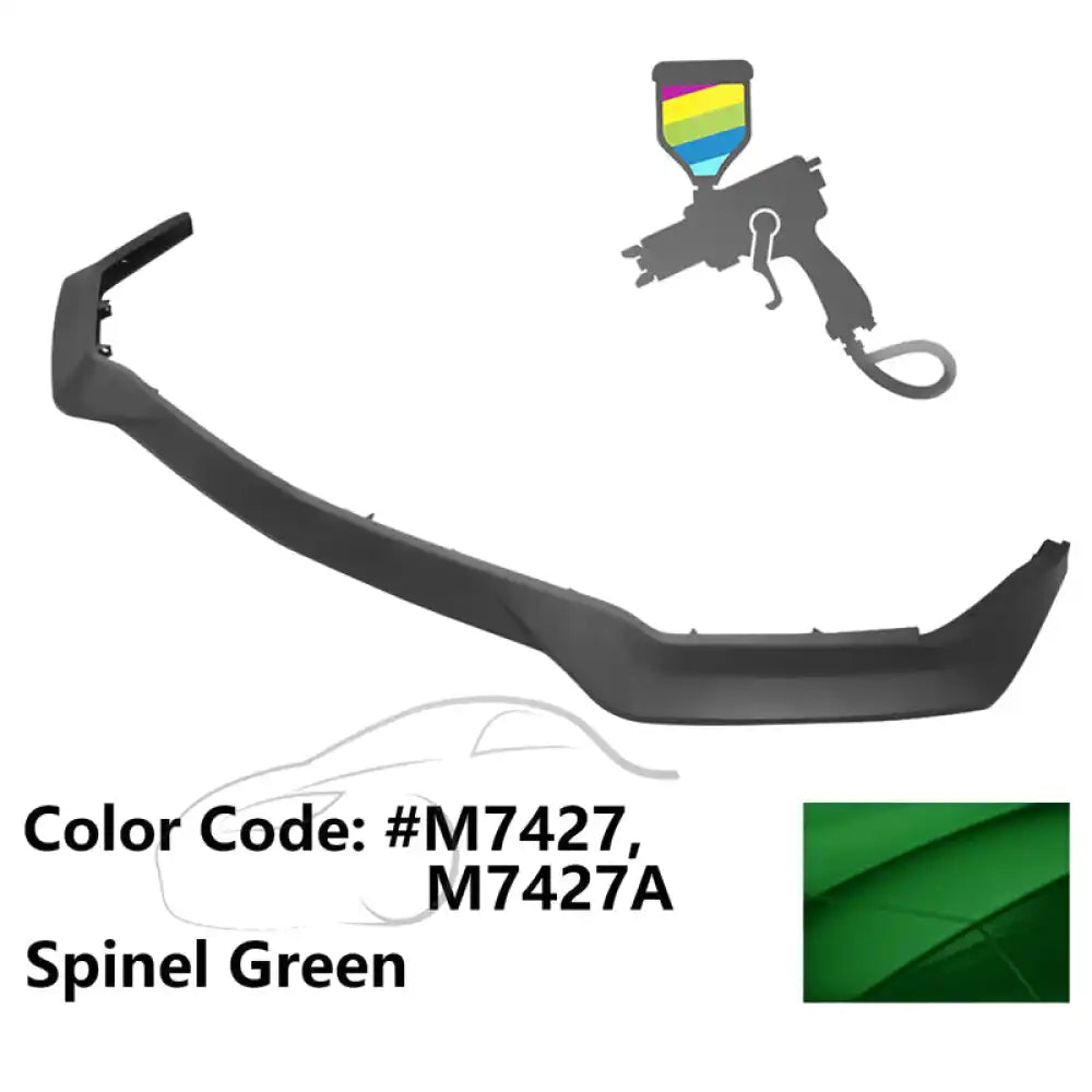 2018-2023 Ford Mustang GT R Spec Style Front Bumper Lip Splitter PP Painted #M7427 M7427A Spinel Green