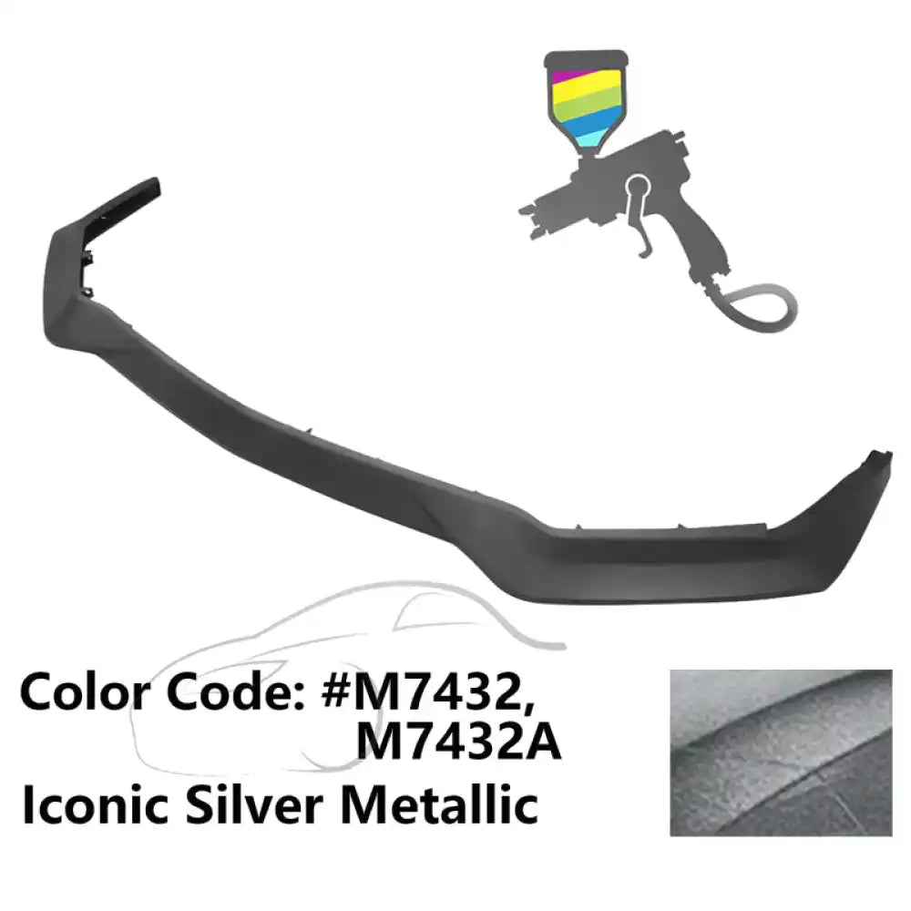 2018-2023 Ford Mustang GT R Spec Style Front Bumper Lip Splitter PP Painted #M7432 Iconic Silver Metallic