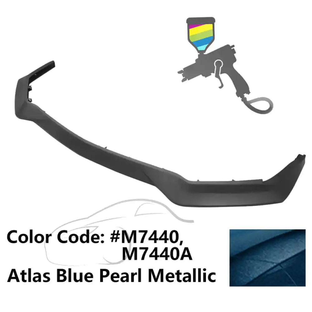 2018-2023 Ford Mustang GT R Spec Style Front Bumper Lip Splitter PP Painted #M7440 Atlas Blue Pearl Metallic