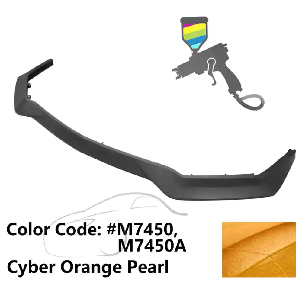 2018-2023 Ford Mustang GT R Spec Style Front Bumper Lip Splitter PP Painted #M7450 Cyber Orange Pearl