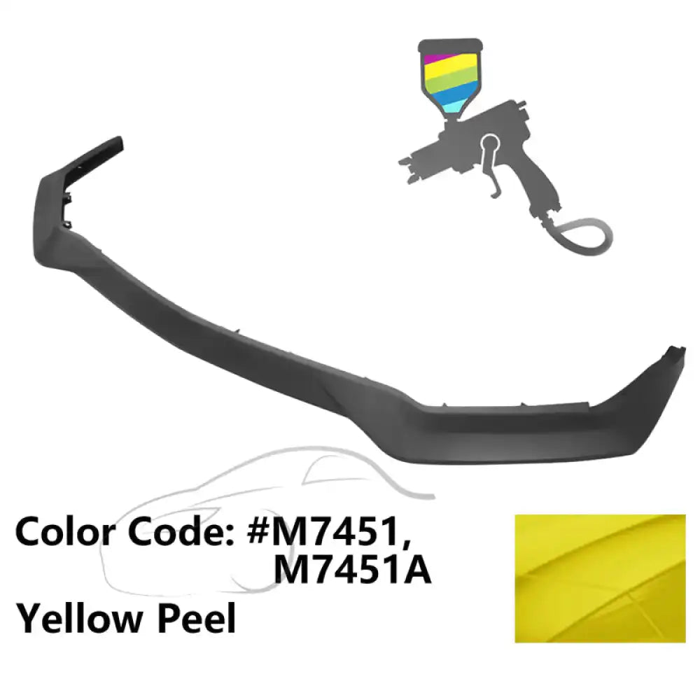 2018-2023 Ford Mustang GT R Spec Style Front Bumper Lip Splitter PP Painted #M7451 Yellow Peel