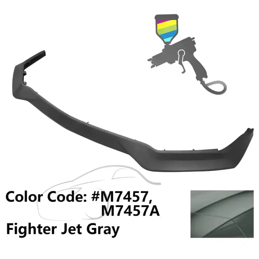 2018-2023 Ford Mustang GT R Spec Style Front Bumper Lip Splitter PP Painted #M7457 Fighter Jet Gray