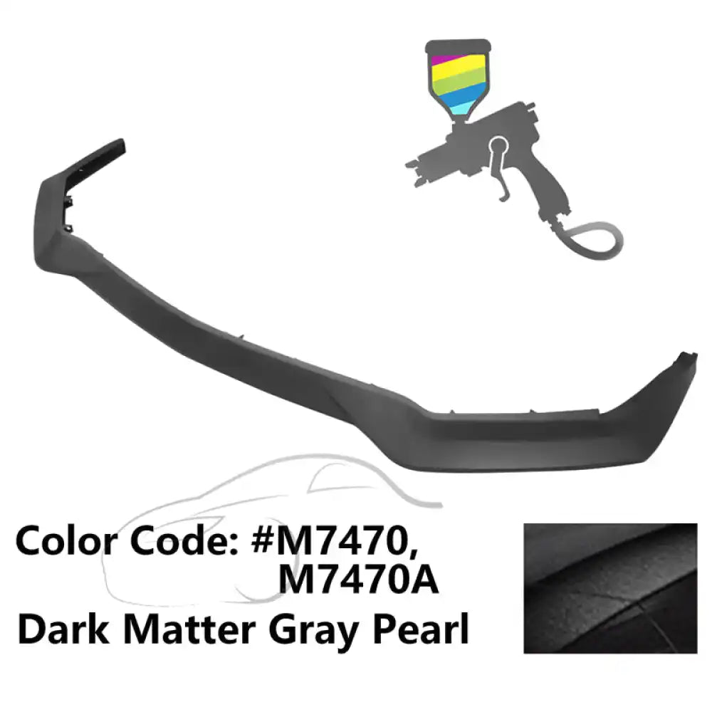 2018-2023 Ford Mustang GT R Spec Style Front Bumper Lip Splitter PP Painted #M7470 Dark Matter Gray Pearl