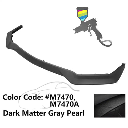 2018-2023 Ford Mustang GT R Spec Style Front Bumper Lip Splitter PP Painted #M7470 Dark Matter Gray Pearl