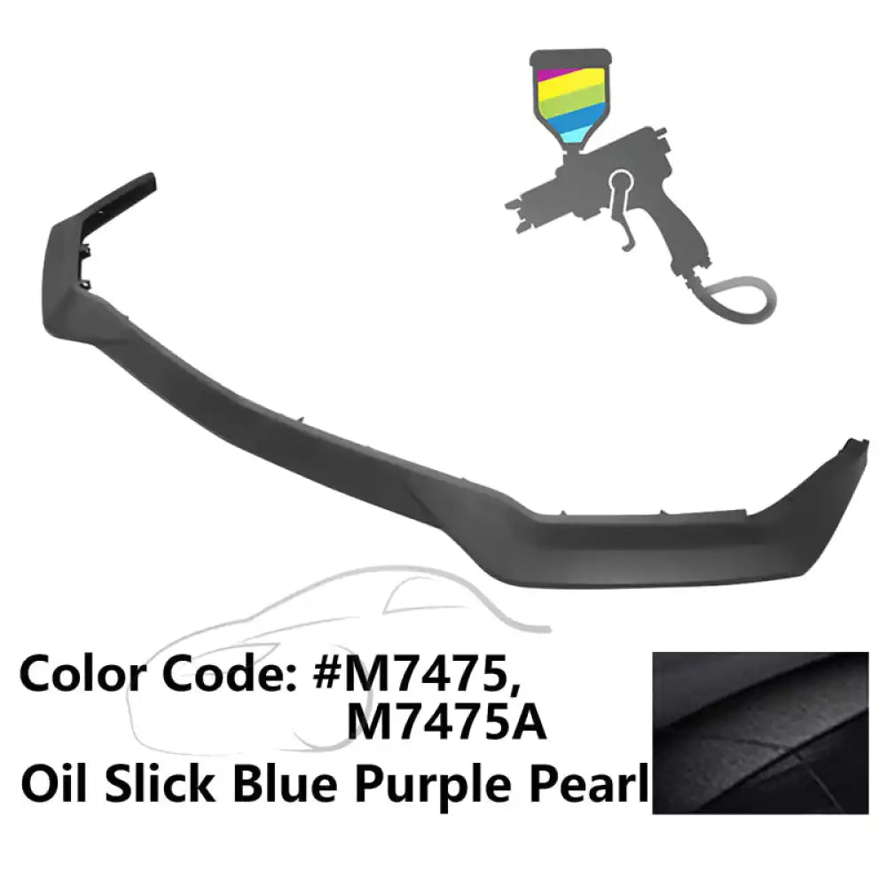 2018-2023 Ford Mustang GT R Spec Style Front Bumper Lip Splitter PP Painted #M7475 Oil Slick Blue Purple Pearl