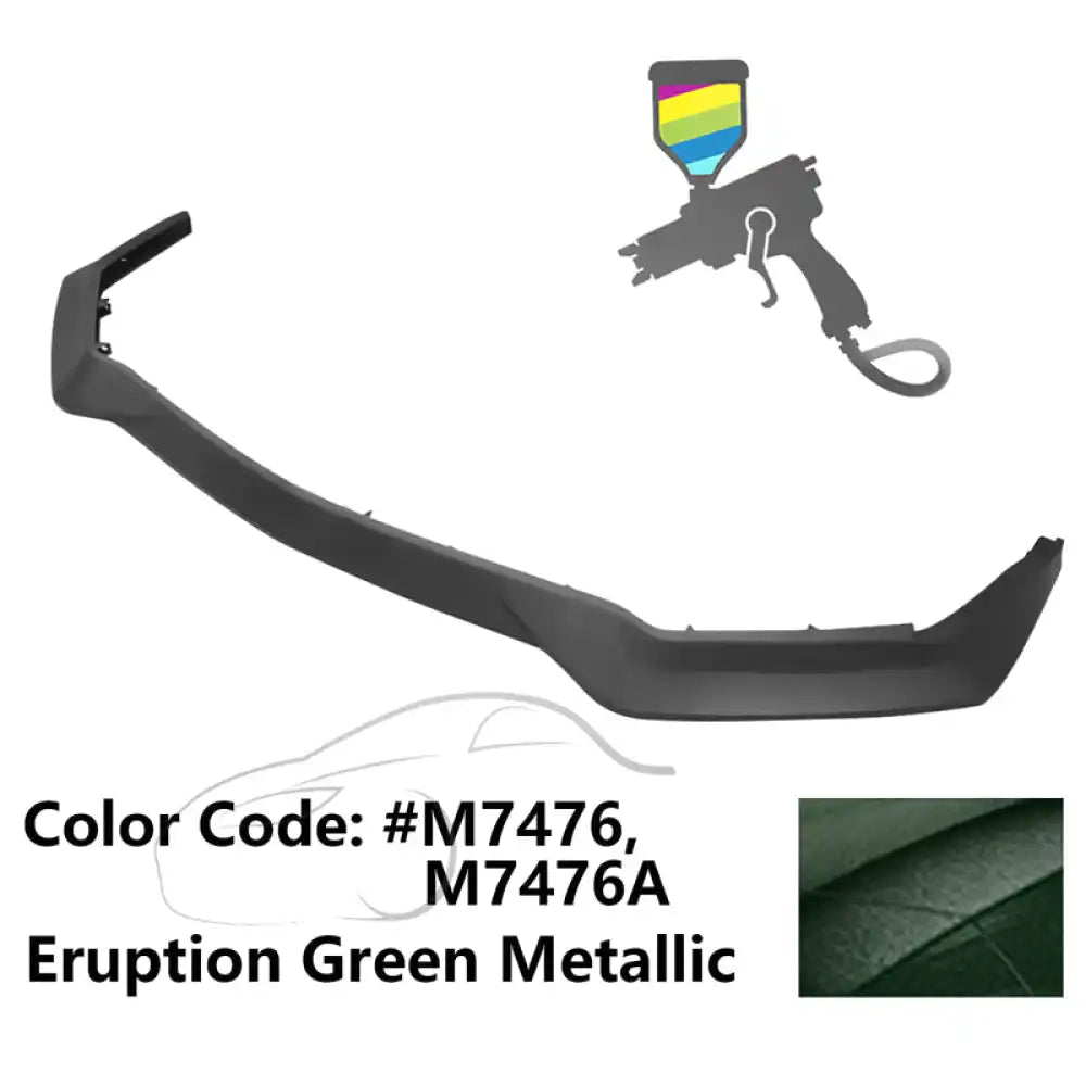 2018-2023 Ford Mustang GT R Spec Style Front Bumper Lip Splitter PP Painted #M7476 Eruption Green Metallic
