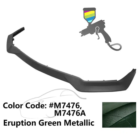 2018-2023 Ford Mustang GT R Spec Style Front Bumper Lip Splitter PP Painted #M7476 Eruption Green Metallic