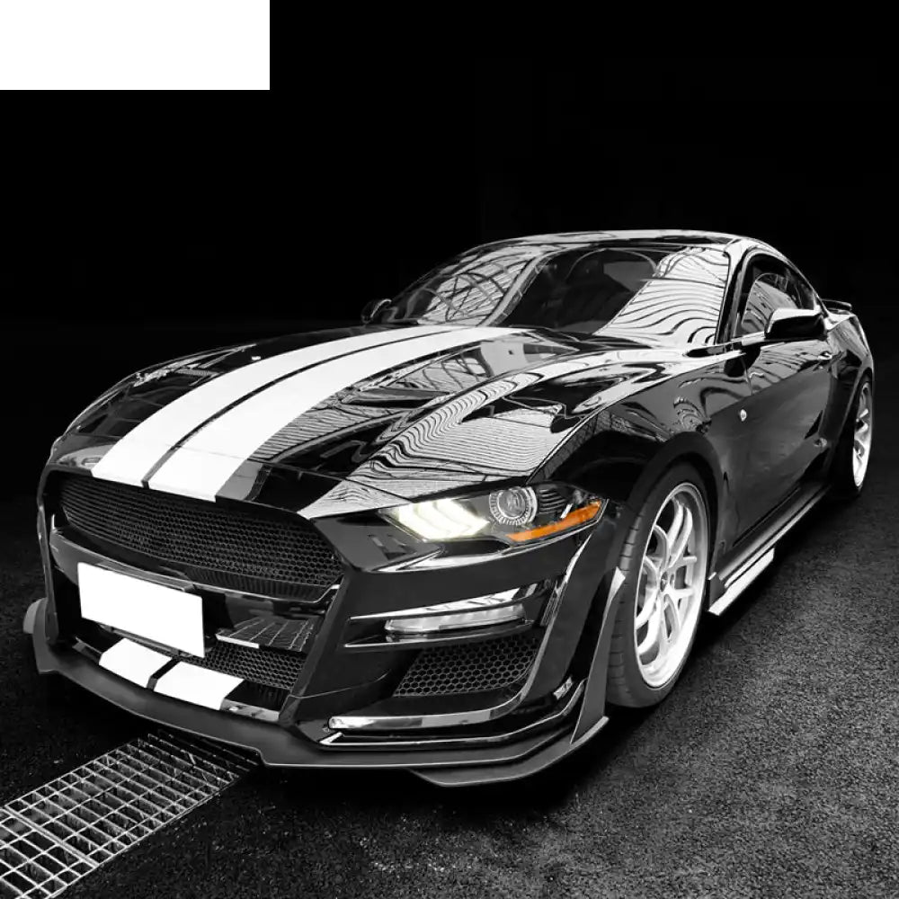 2018-2023 Ford Mustang GT500 Style Black Primer Front Bumper Lip PP