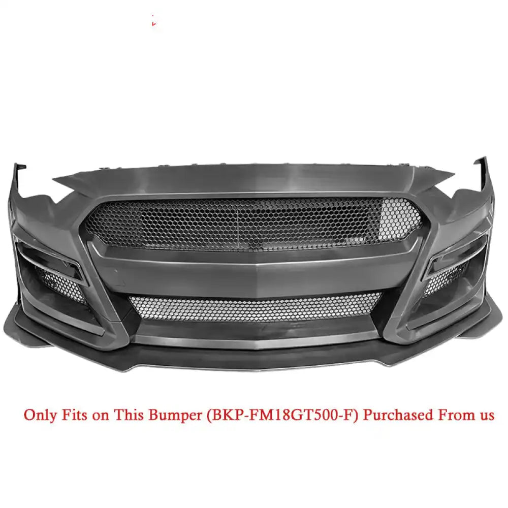 2018-2023 Ford Mustang GT500 Style Black Primer Front Bumper Lip PP