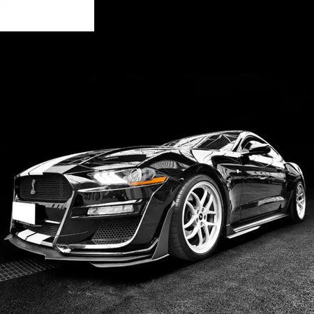 2018-2023 Ford Mustang GT500 Style Black Primer Front Bumper Lip PP