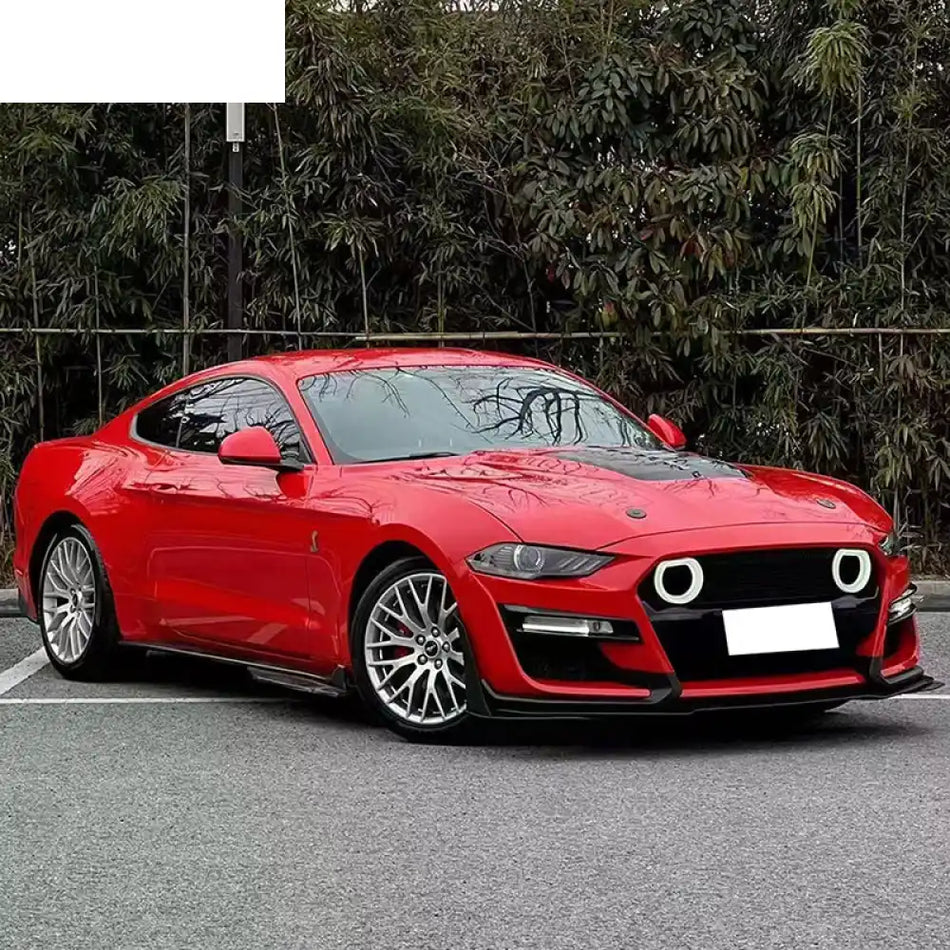 2018-2023 Ford Mustang GT500 Style Front Bumper Cover Lip LED Grille