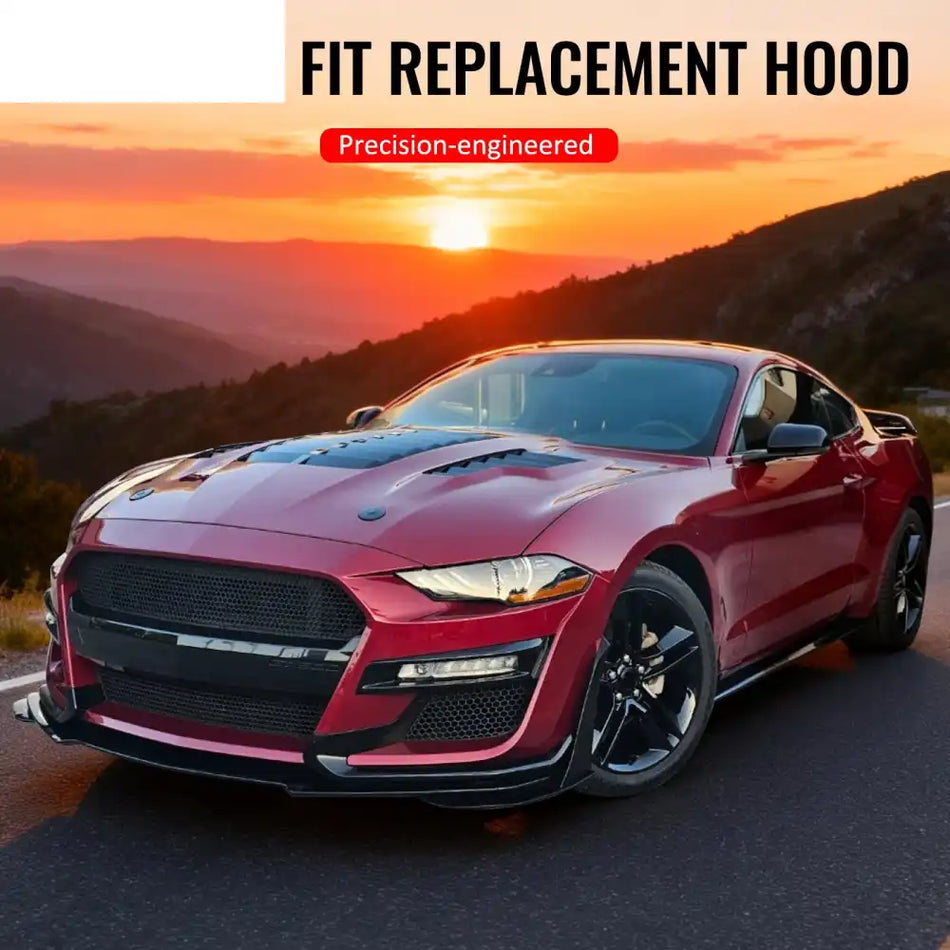 2018-2023 Ford Mustang GT500KR Style Front Hood Engine Bonnet Aluminum