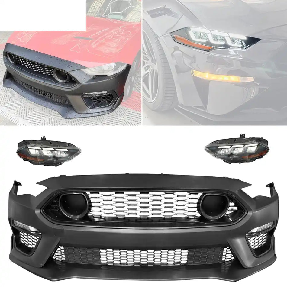 2018-2023 Ford Mustang Mach 1 Front Bumper Cover 2024 Headlights PP