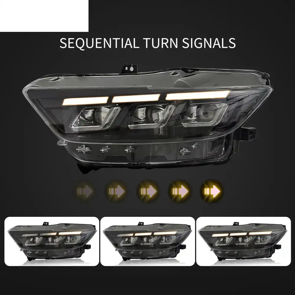 2018-2023 Ford Mustang Mach 1 Front Bumper Cover LED Grille Headlight