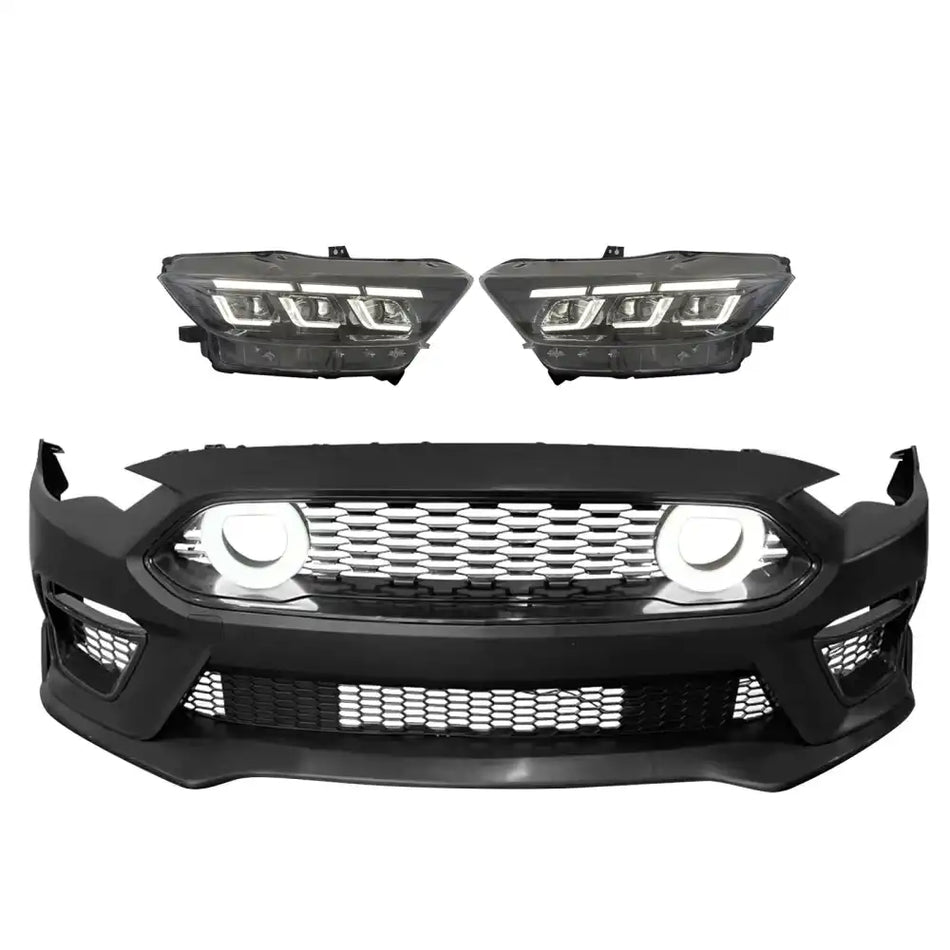 2018-2023 Ford Mustang Mach 1 Front Bumper Cover LED Grille Headlight