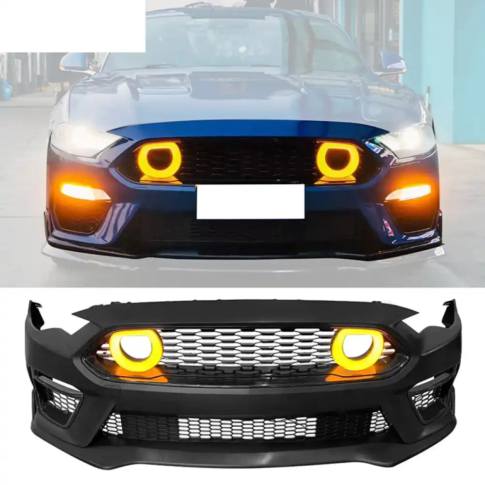 2018-2023 Ford Mustang Mach 1 Front Bumper Cover LED Grille Headlights