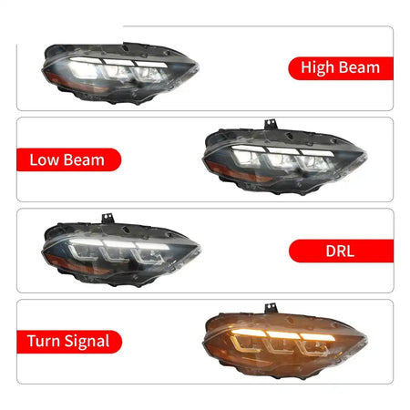 2018-2023 Ford Mustang Mach 1 Front Bumper Cover LED Headlights W/ Lip