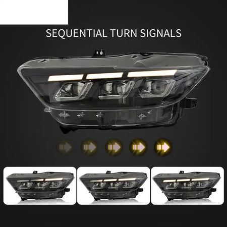 2018-2023 Ford Mustang Mach 1 Front Bumper Cover Switchback Headlights