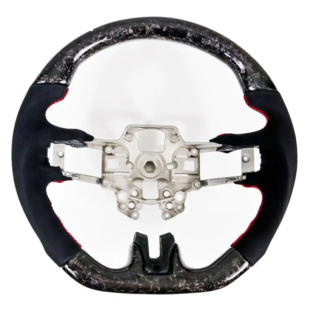 2018-2023 Ford Mustang V1 Steering Wheel w/ Red Stitching Carbon Fiber