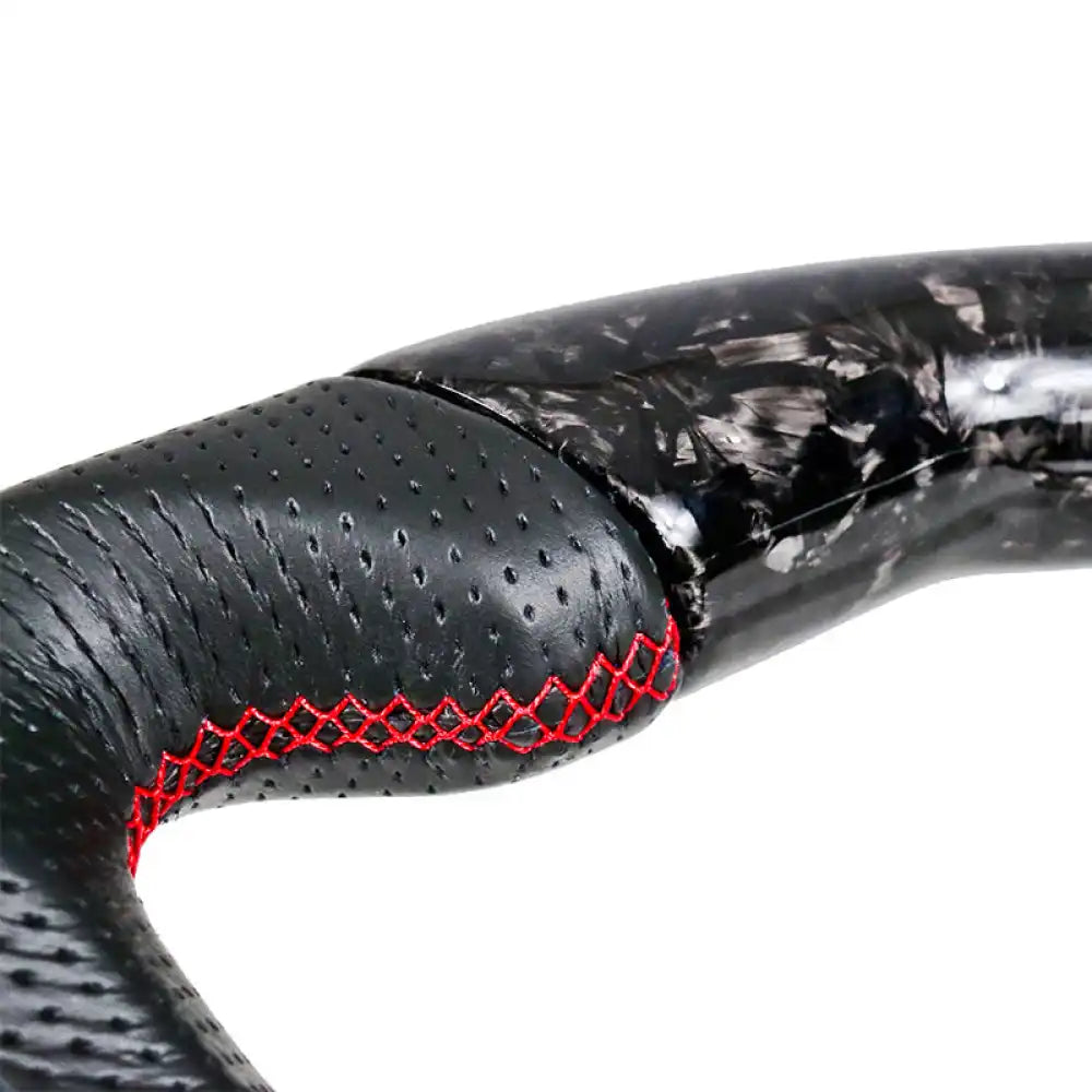 2018-2023 Ford Mustang V1 Steering Wheel w/ Red Stitching Carbon Fiber