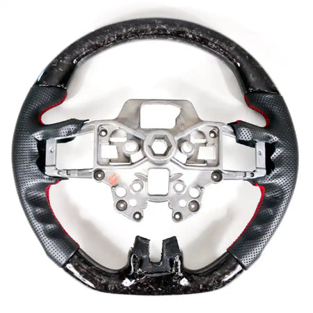 2018-2023 Ford Mustang V1 Steering Wheel w/ Red Stitching Carbon Fiber