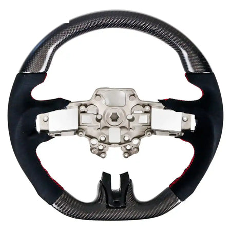2018-2023 Ford Mustang V1 Steering Wheel w/ Red Stitching Carbon Fiber