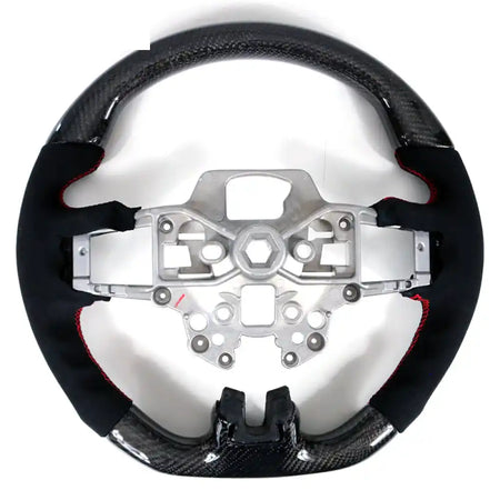 2018-2023 Ford Mustang V1 Steering Wheel w/ Red Stitching Carbon Fiber