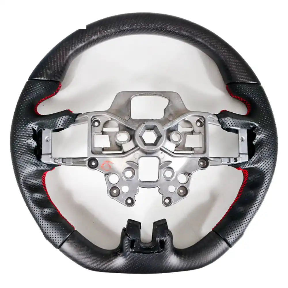 2018-2023 Ford Mustang V1 Steering Wheel w/ Red Stitching Carbon Fiber
