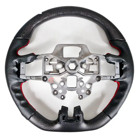 2018-2023 Ford Mustang V1 Steering Wheel w/ Red Stitching Carbon Fiber
