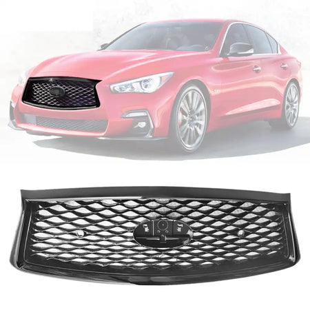 2018-2024 Infiniti Q50 Eau Rouge ER Style Gloss Black ront Grille
